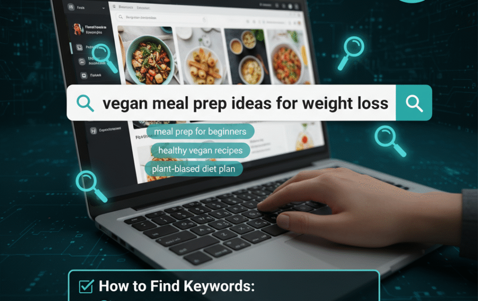 Pinterest keyword research guide for SEO, showing long-tail keyword in search bar