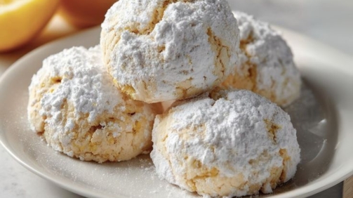 quick lemon snowflake cookies! winter baking idea