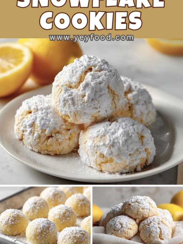 quick lemon snowflake cookies! winter baking idea