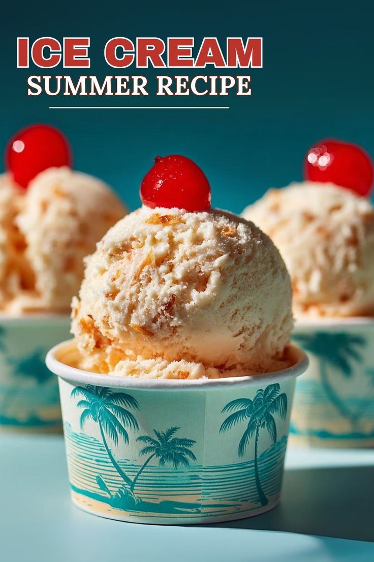 🍍 how to make no churn bahama mama ice cream! ice cream recipe, summer desserts