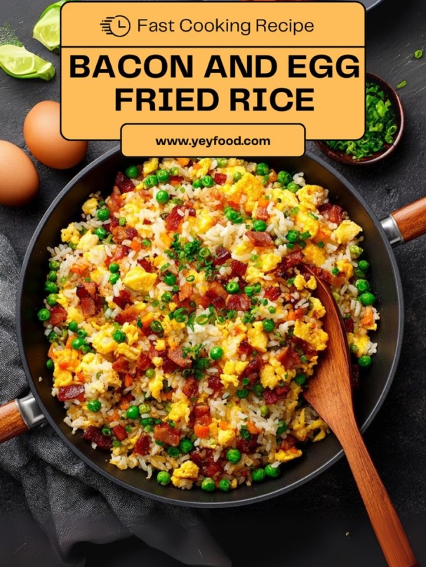 🍚 quick bacon fried rice – 20 min dinner idea! leftover rice recipe ideas