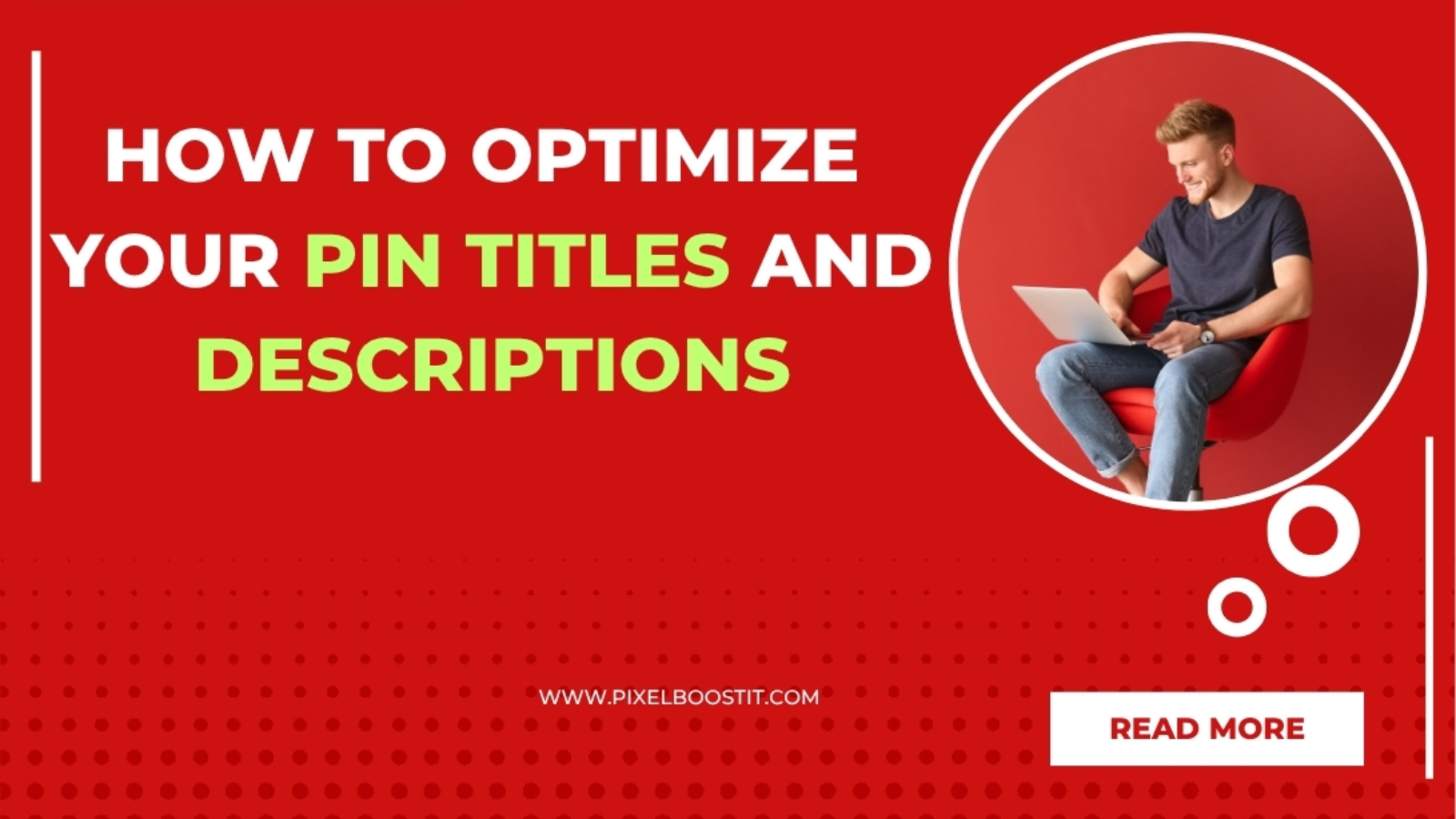 Guide to optimizing Pinterest pin titles and descriptions for better SEO, with good and bad examples.