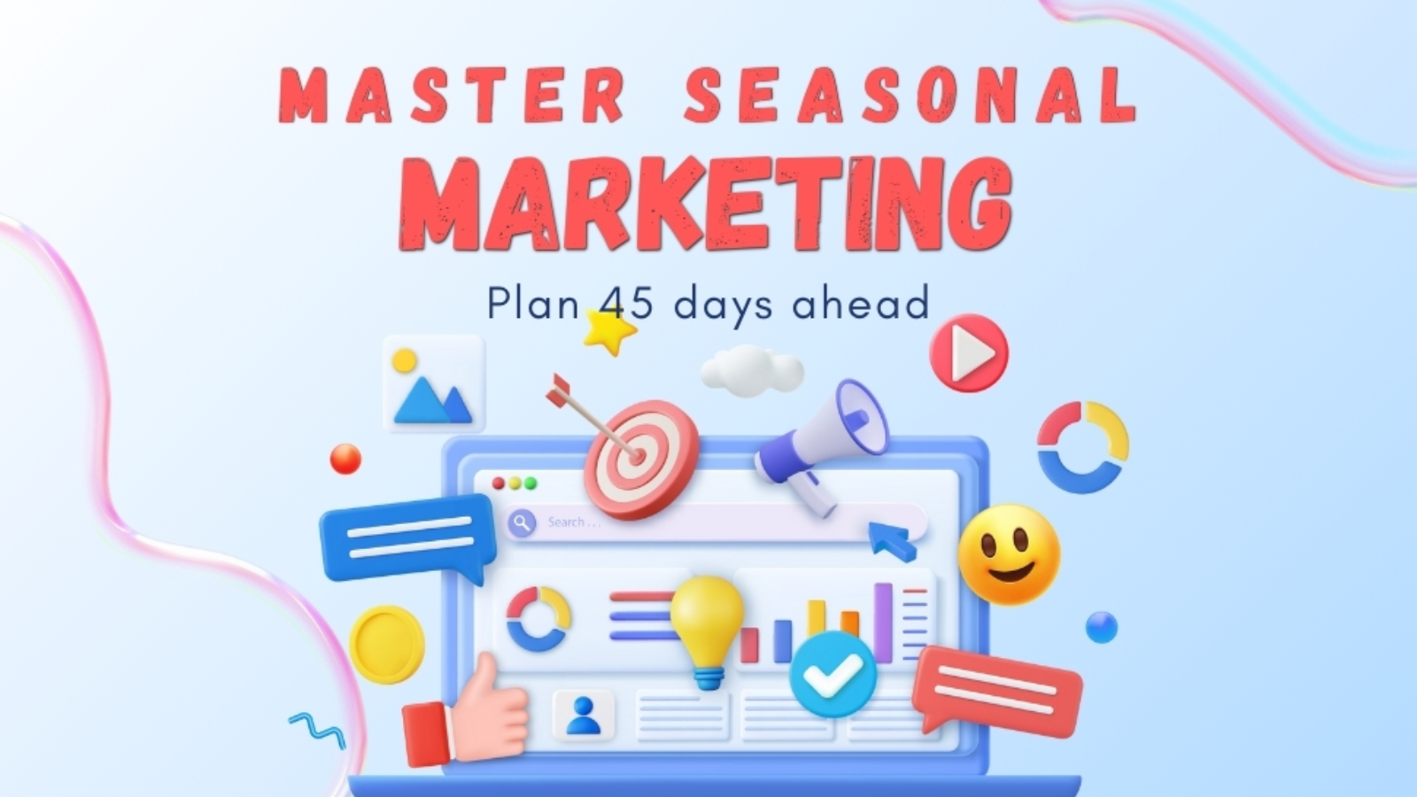 Graphic showing a calendar highlighting seasonal Pinterest marketing planning 45 days ahead.